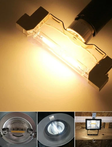 LED R7S 118mm 78mm 12W/6W Regulable COB Reemplazar Halógeno 220V Tubo de Vidrio Bombilla - Imagen 3 de 25