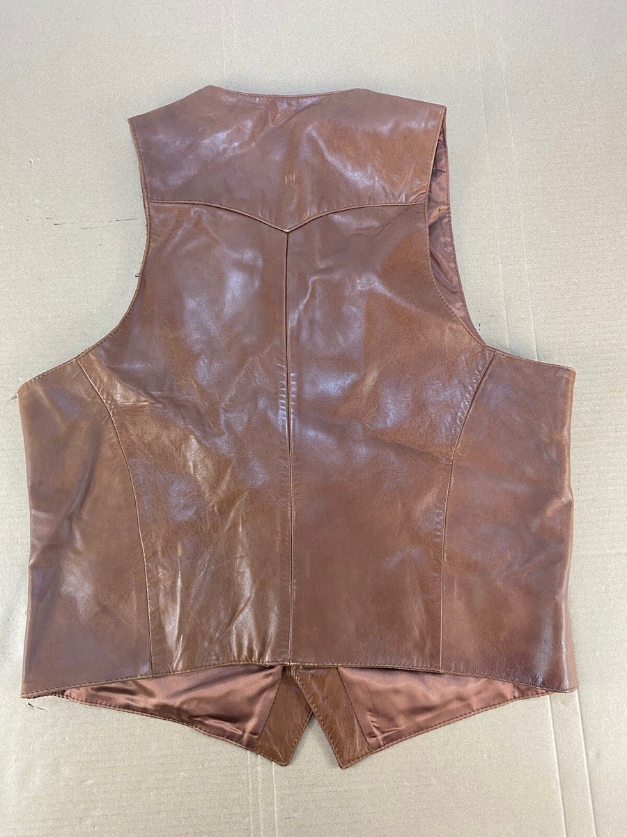 Vintage Leather Gunslinger Western Motorcycle Biker Cowboy Concho