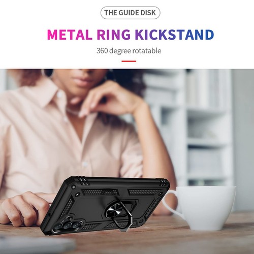 Asuwish Stand Ring Holder Metal Case fo Samsung Galaxy A13 5G Magnetic,Car BLACK - 第 6/7 張圖片