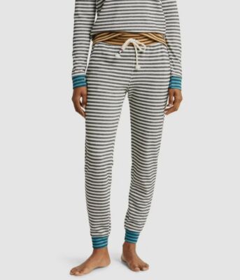 $124 Sol Angeles Women's White Contrast Waist Stripe Jogger Pants Size Large