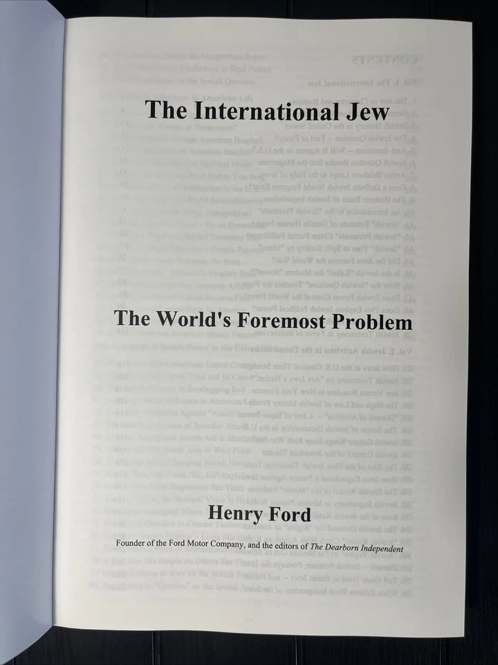 Large, The International Jew, Henry Ford,the World’s Foremost Problem, 4 Volumes - Image 3 of 4