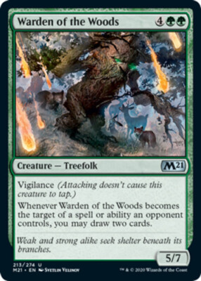x4 Warden of the Woods U MTG Core Set 2021 M/NM, English