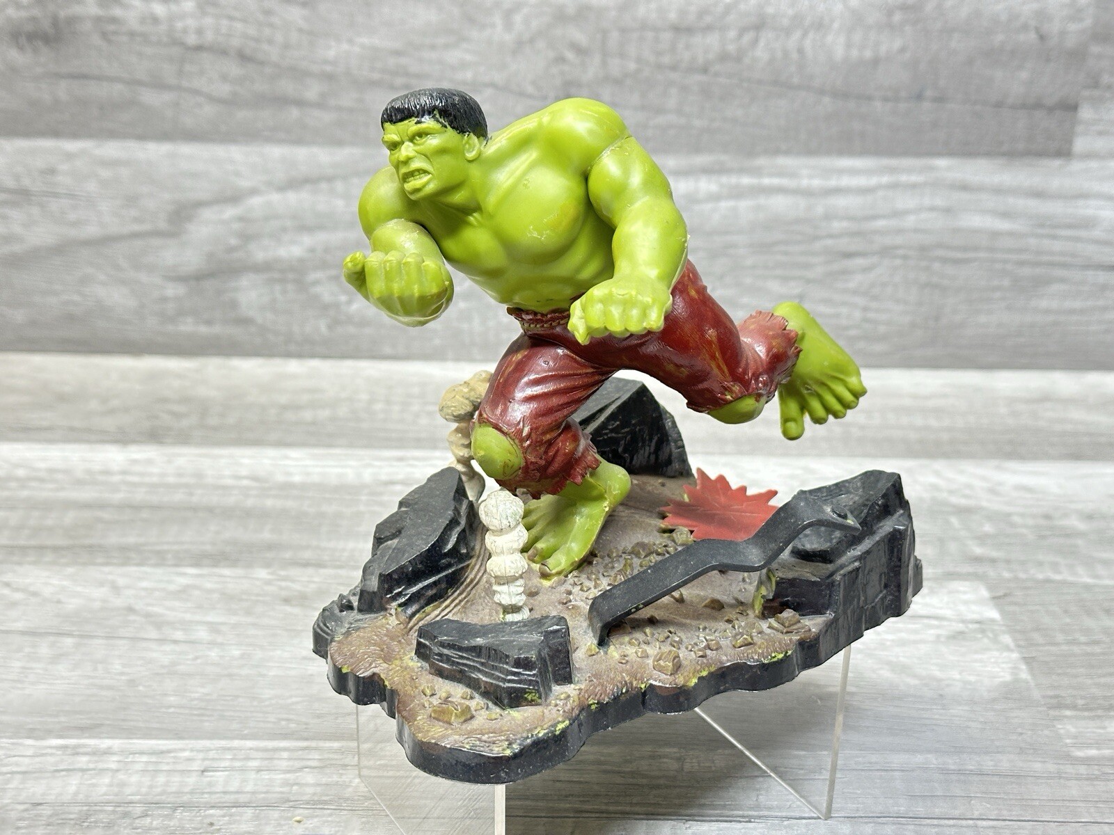 1974 Vintage Aurora Incredible Hulk Built Painted Comic Scene Model