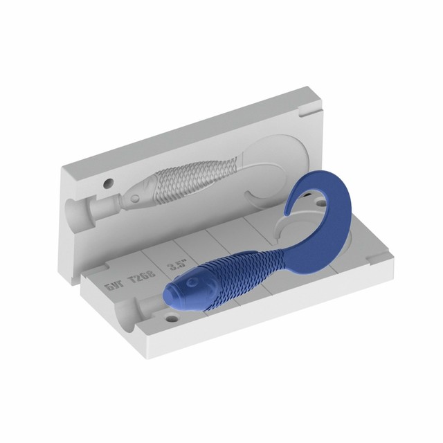 Soft Plastic Lure Mold Saltwater Mullet Bait 3.5 Inch Swimbait Bugmolds USA eBay