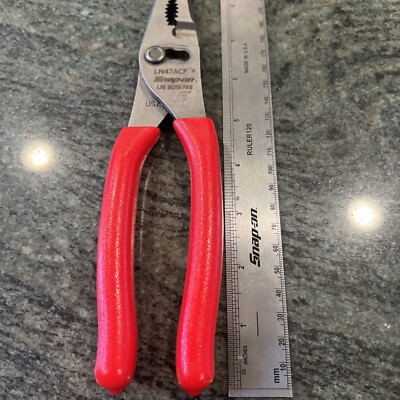 Snap On ln47acf 9” talon grip long nose slip joint pliers red | eBay