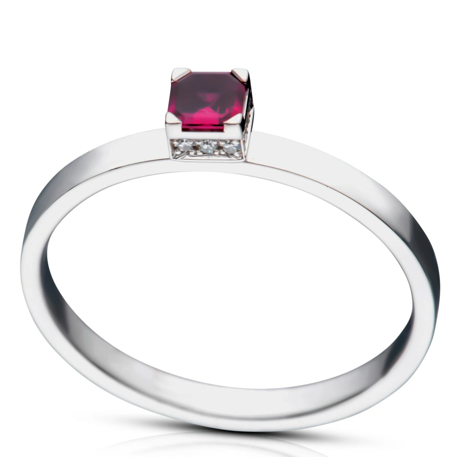 Chopard — Chopard Ice Cube White Gold Diamond & Ruby Ring 823793 Brand New