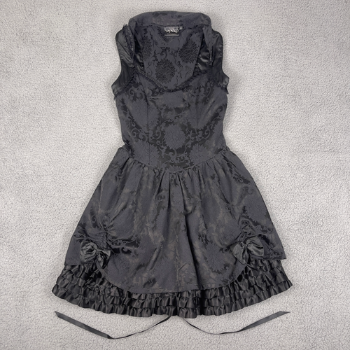 Living Dead Souls Dress Womens M Black Corset Top Gothcore Punk Lolita Grunge