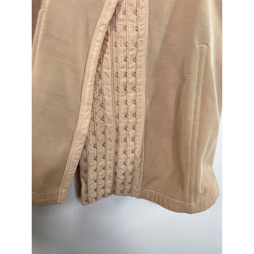 Ekouaer Nude Hook & Loop Stretch Corset Shapewear Top Women's Size 14