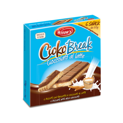 Witor's Cioko Break Cioccolato al Latte Kekse mit Milch Schokoriegel 120g