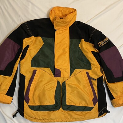 Vintage Descente Mens Ski Anorak Jacket Technogear Colorblock Retro Sz 0 (XS-M)
