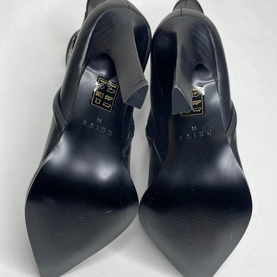 Botín al tobillo Reiss para mujer talla 36/US 5,5 Ada de cuero negro punta puntiaguda Foto 4 de 4