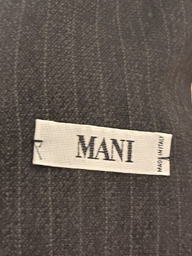 MANI By Giorgio Armani 100% Virgin Wool Charcoal Gray Stripe Blazer Jacket 44R - Picture 4 of 9
