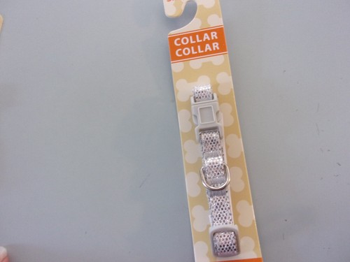 Cuello de perro Simply Simply Brillo plateado brillante 6-9"" nuevo juguete xxs taza de té cachorro - Imagen 2 de 2