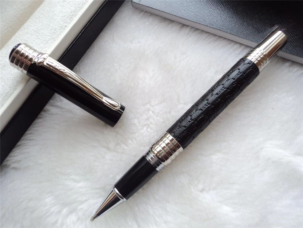 Deluxe Series Black Leather Color 0.7mm Rollerball Pen No Box