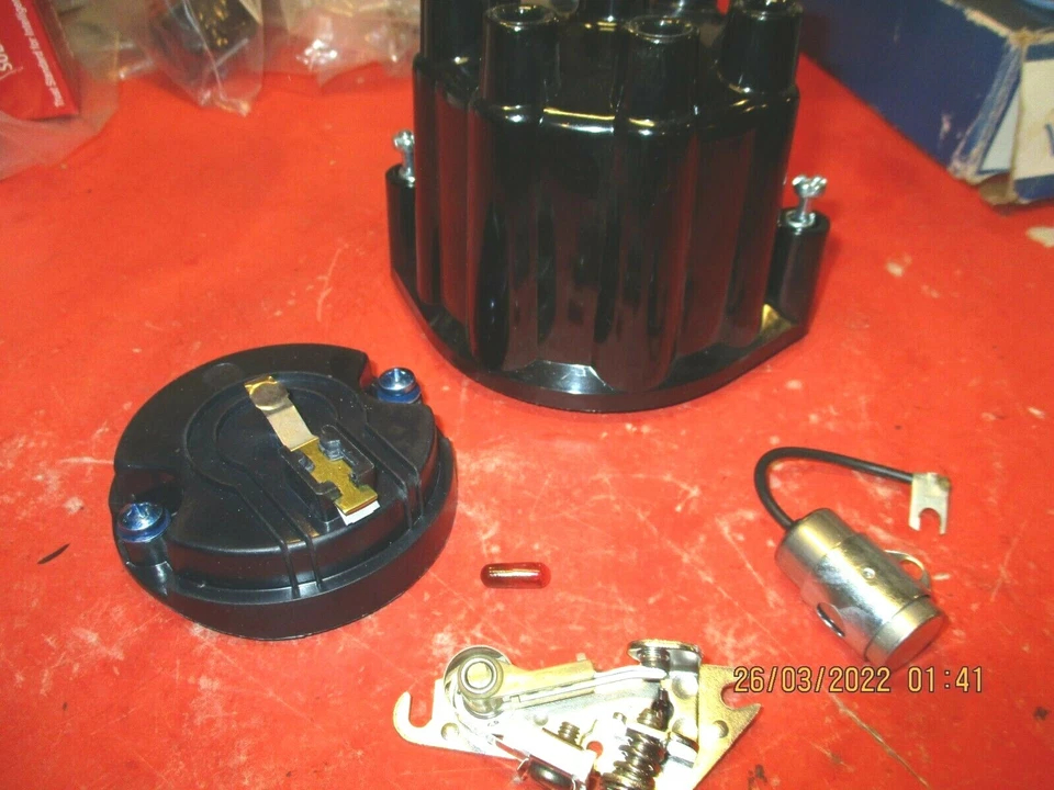 OLDSMOBILE 98,SUPER 88,STARFIRE-1959-1964 DISTRIBUTOR BRASS CAP-ROTOR-POINT-CON. - Image 4 of 4