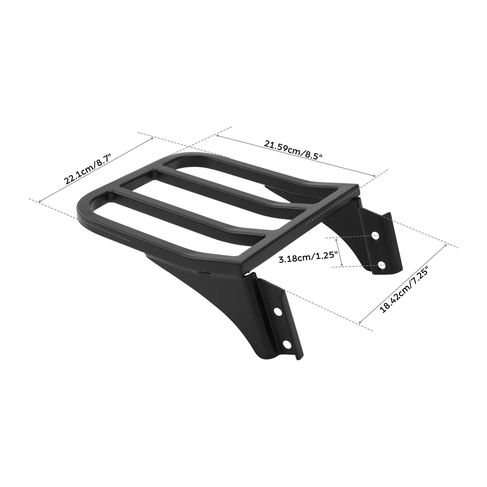 Portaequipajes con respaldo de barra Sissy apto para Harley Sportster XL 883 1200 04-Up Dyna Foto 3 de 4