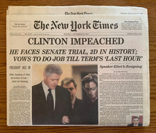 The New York Times December 20, 1998 CLINTON IMPEACHED