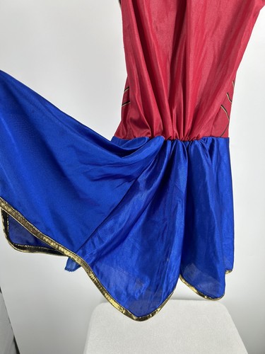 MUJER MARAVILLA Disfraz JUVENTUD Talla Mediana 8-10 Vestido Brazos Diadema Rubíes Marvel - Imagen 5 de 19