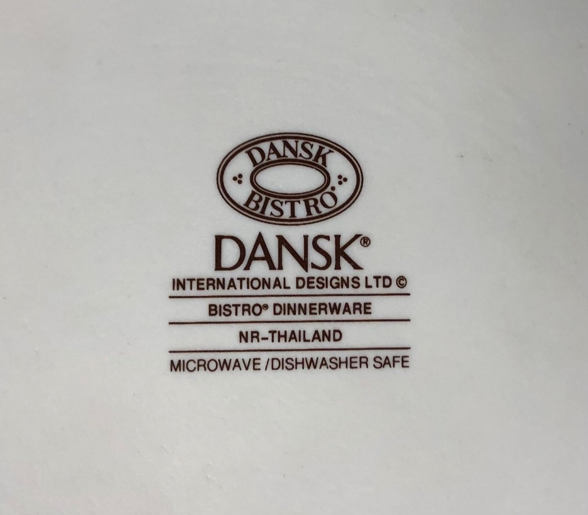 #8101B　DANSK チークボウル DANSK CHRISTIANSHAVN WHITE W GREEN STRIPE BAND BISTRO RIM SOUP