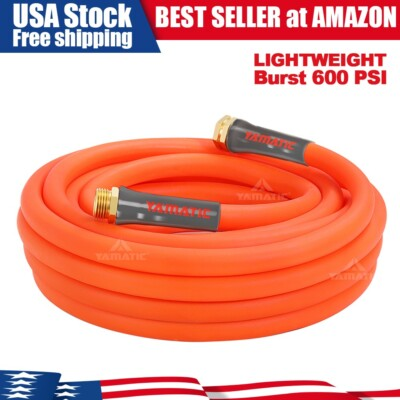#ad YAMATIC Heavy Duty Garden Hose 5 8 inch Super Flexible Water Leader Hose $19.59