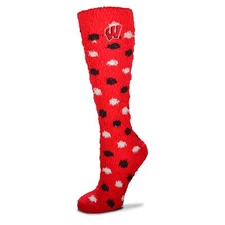Wisconsin Badgers Polka Dot Socks, Medium