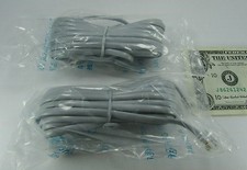 Lot 2 Pc 14-Foot Standard Residential Phone Line Cords Cable 6P4C RJ11 UL Listed
