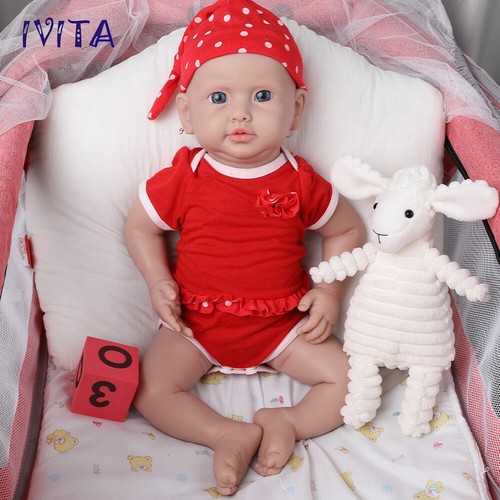 20”4kg Full Body Silicone Rebirth Baby Doll Lovely Smile Girl Holiday Gifts - Picture 5 of 12