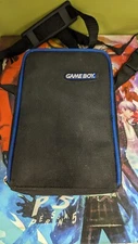 Nintendo Game Boy Carrying Case Bag Black w/ Blue Trim And Strap
