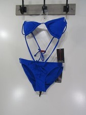 New No Boundaries Basic PDQ Top and Bottom 2 Piece Bikini Blue Padded Size S