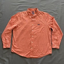 VTG 2000s Chaps Button Down Shirt Mens Size XL Orange Long Sleeve Easy Care