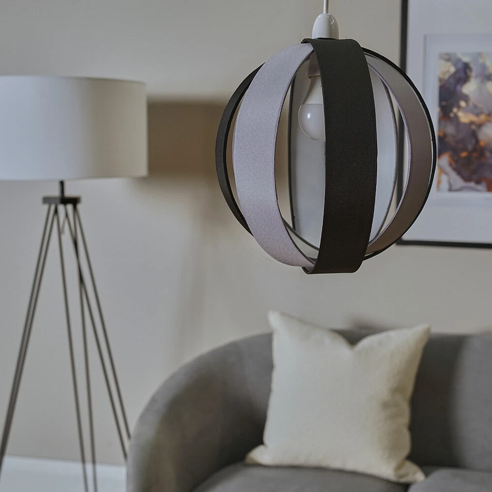 29cm Round Ceiling Pendant Light Shade Easy Fit Bedroom Lampshade LED Bulb Lamp - Image 3 of 4