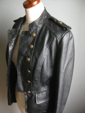 Next Leather Jacket Military Biker Steampunk Victorian Army Aviator 12 10 Real