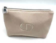 New! Christian Dior Cosmetic  Makeup Zipper Bag  Pouch  ~ Light Pink ~ Small