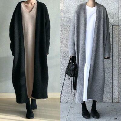 Cardigan/gilet Long Free People Taille M Gris - Sans Manches, Mélange Acrylique/lin/nylon, Neuf Sans étiquette