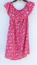 Women's Summer Off The Shoulder, Pink Floral Dress - FREE SHIPPING