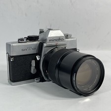 VTG Minolta SRT 101 Film Camera Minolta Celtic 135mm Lens Tokyo Japan Untested