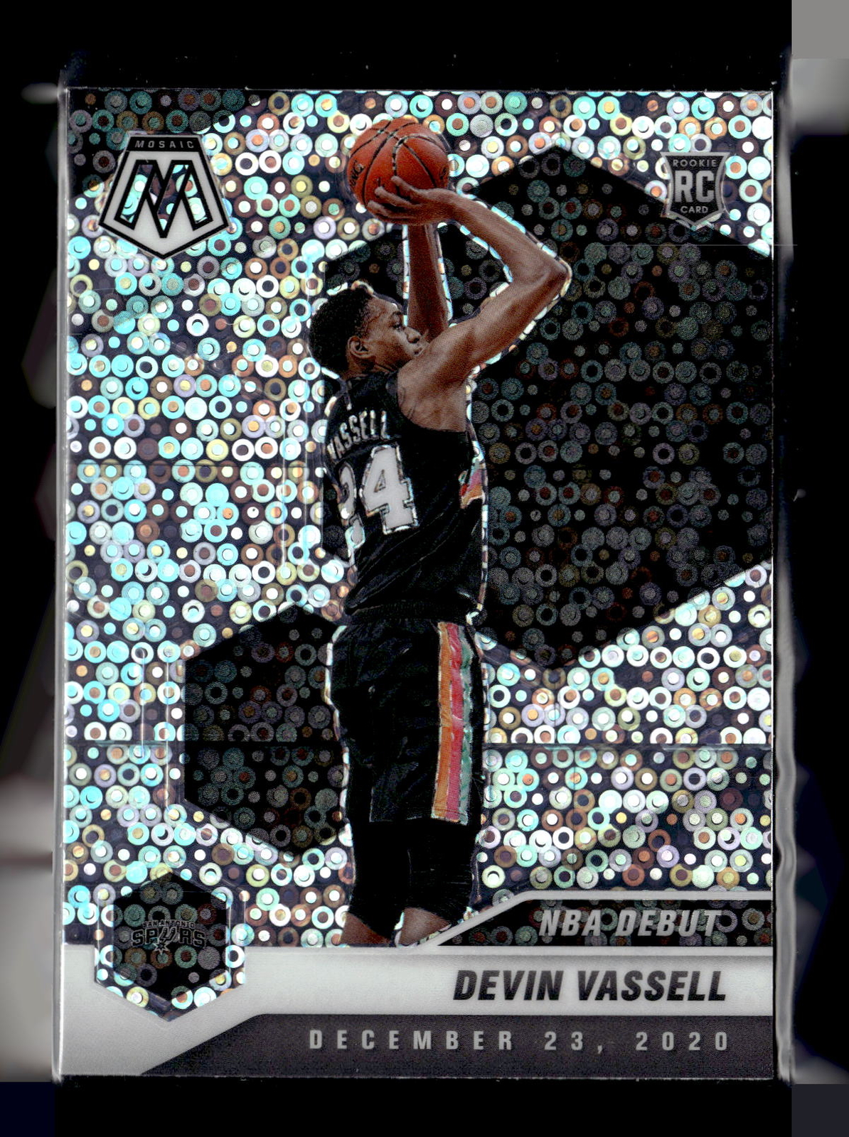 2020 Panini Mosaic #278 Devin Vassell Mosaic Fast Break Silver