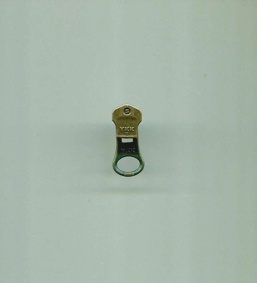 One Antique Brass #5 YKK 2 Way Slider for Metal Zipper - Image 2 of 3