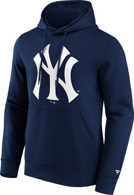 MLB New York Yankees NY Hoody Primary Logo Graphic Baseball hooded Sweater navy