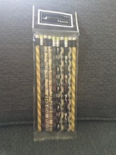 Spring Stationary 10 Pack Pencils Bird Cages Flowers Yellow Black White