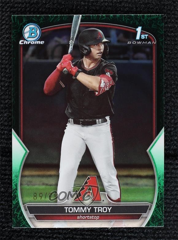 2023 Bowman Draft Chrome Green Grass Refractor 89/99 Tommy Troy #BDC-103