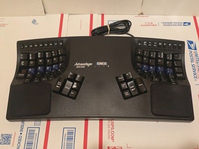 Kinesis Advantage KB500 USB Ergonomic Keyboard Tested Working Missing Caps Lock