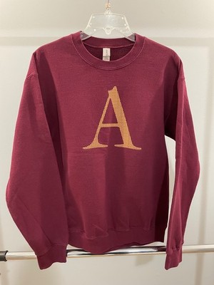 Maroon Adult Medium Crew Sweatshirt GILDAN Mrs. Weasleys Harry Potter Monogram A