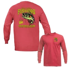 The river is Calling Outdoor Sports Fishing Long Sleeve T-Shirts