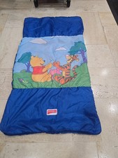 Vtg Winnie the Pooh Tigger Kids Sleeping Bag Camping Sleepovers Fabric 52x29
