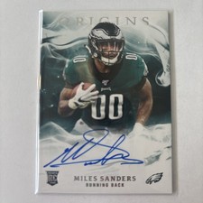 2019 Panini Origins Eagles Miles Sanders RC #RA-MS - SP On Card Rookie Auto. rookie card picture