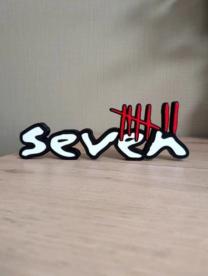 Logo Seven (Se7en) 3D - Décoration Film Culte David Fincher 23cm - Photo 1/4
