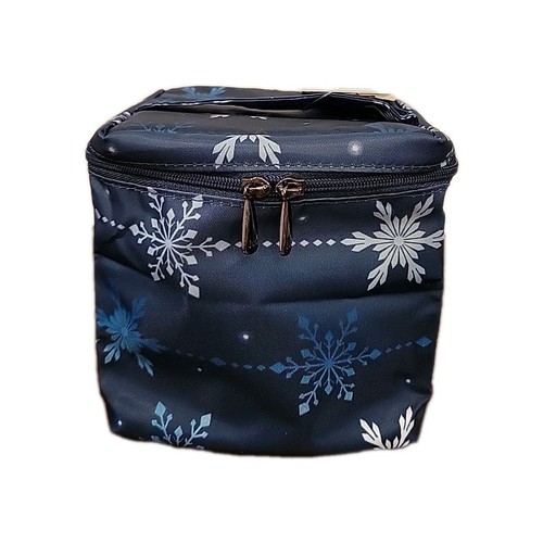 Lug Box Top Cosmetic Case - Snowflake Navy - Picture 1 of 5