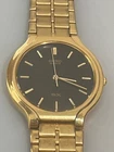 Seiko SX Quartz Watch Men's 34mm Gold Dial Gold Tone V701-6K00 FOR REPAIR/REPAIR