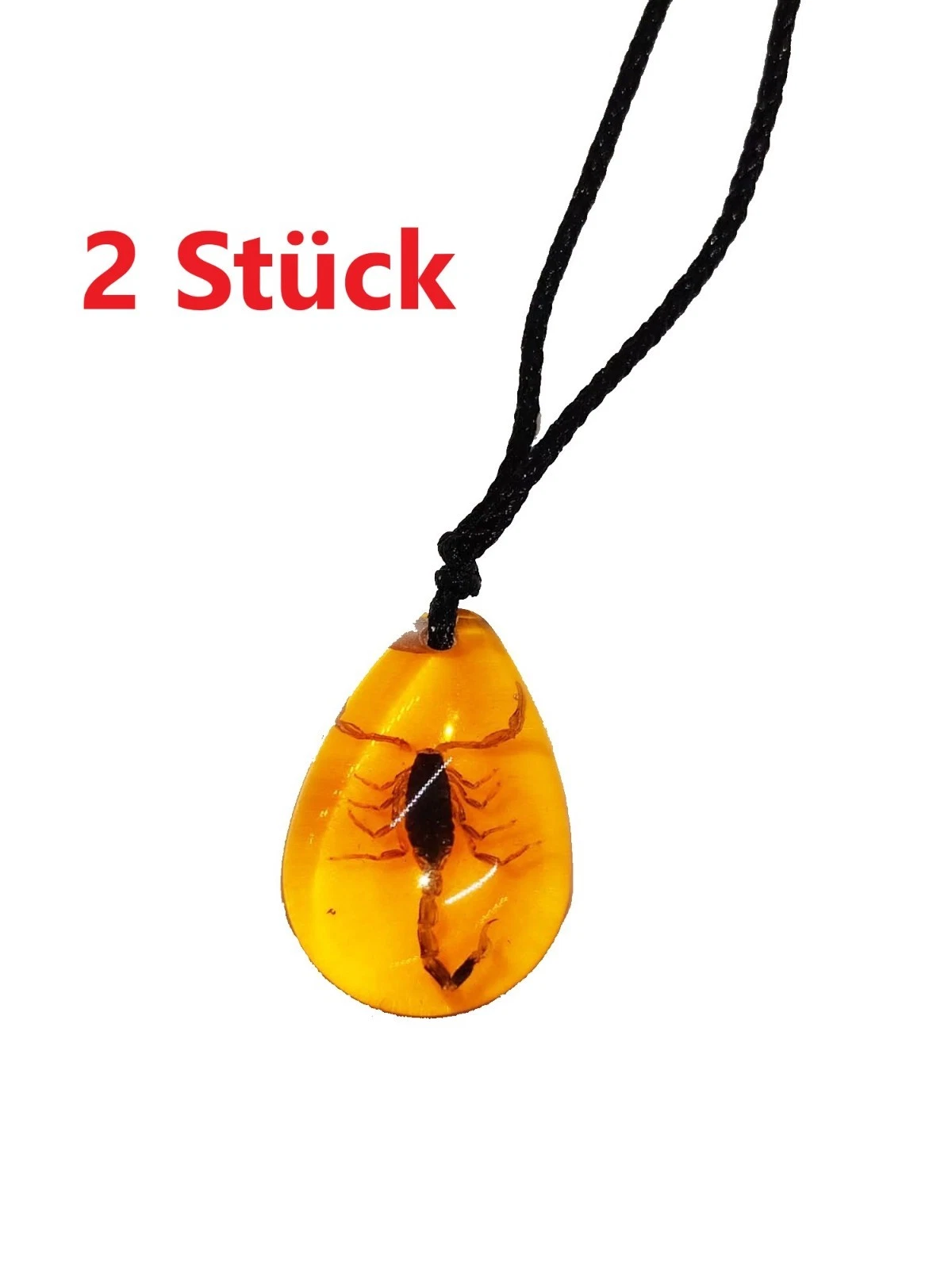 Mini Skorpion – Bernstein-Look (2er Set)